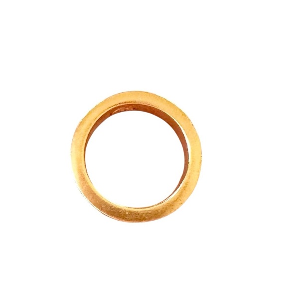 Authentic CHANEL Gold & White Gold Plated Coco Ring Size 6 - Picture 6 of 7